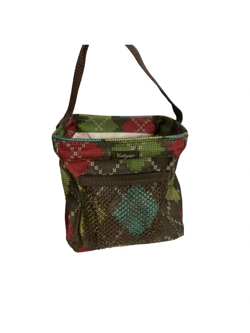 Thirty One 7” Square Littles Carry All Caddy in Windsor Argyle NWOT Utility Tote